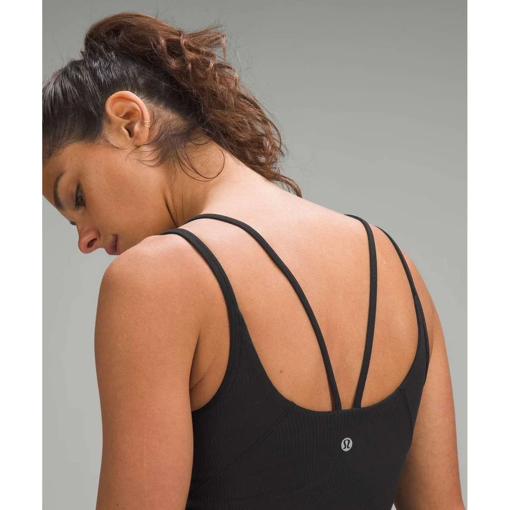 Lululemon Lululemon Align Strappy Ribbed Tank Top Black Size 6 - Picture 2 of 8